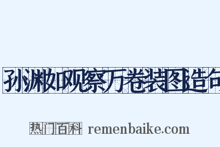 孙渊如观察万卷装图造句是什么意思的图片